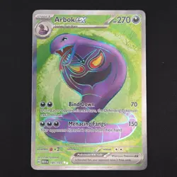 Pokemon TCG Card Arbok ex 185/165 S&V 151 Ultra Rare Full Art - NM - Image 1