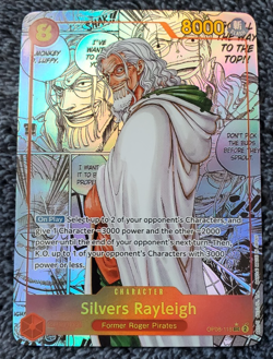 ART CARD ~ One Piece Silvers Rayleigh Manga Alt Art Textured ENGLISH luffy zoro - Image 1
