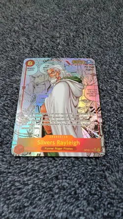 ART CARD ~ One Piece Silvers Rayleigh Manga Alt Art Textured ENGLISH luffy zoro - Image 3