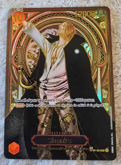 ART CARD ~ One Piece Shanks GOLD Textured ENGLISH ~ ART CARD luffy zoro manga - Image 1