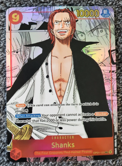 ART CARD ~ One Piece Shanks Manga Alt Art Textured ENGLISH 120 luffy zoro - Image 1