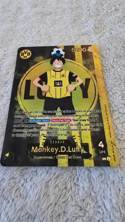 ART CARD ~ One Piece BVB Monkey D Luffy Promo Dortmund Textured ENGLISH 09 manga - Image 4