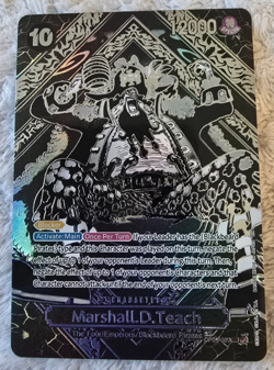ART CARD ~ One Piece Marshall D Teach SILVER Textured ENGLISH ~ ART CARD manga - Image 1