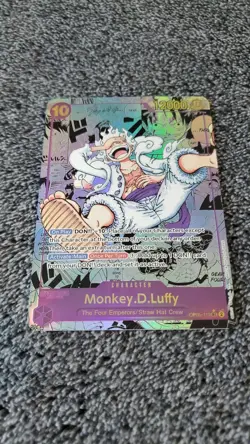 ART CARD ~ One Piece LUFFY GEAR 5 Manga Alt Art Textured ENGLISH ~ Zoro Nami - Image 3