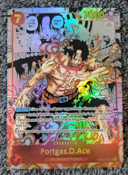 ART CARD ~ One Piece Portgas D Ace Manga Alt Art Textured ENGLISH 013 luffy zoro - Image 1