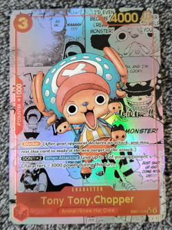 ART CARD ~ One Piece Tony Tony Chopper Manga Alt Art Textured ENGLISH 006 luffy - Image 1