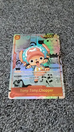 ART CARD ~ One Piece Tony Tony Chopper Manga Alt Art Textured ENGLISH 006 luffy - Image 3