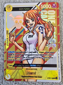 ART CARD One Piece Serial Number Nami Textured ENGLISH manga Luffy 106 ART CARD - Image 1