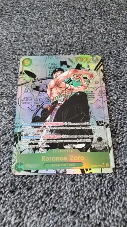 ART CARD ~ One Piece ZORO Manga Alt Art Textured ENGLISH ~ Luffy Nami Law Boa - Image 3