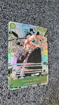 ART CARD ~ One Piece ZORO Manga Alt Art Textured ENGLISH ~ Luffy Nami Law Boa - Image 4