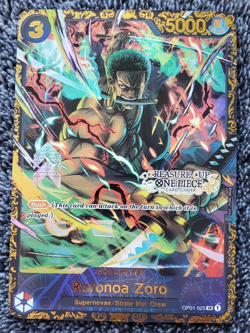ART CARD One Piece Card 2023 Treasure Cup Top 8 Roronoa Zoro = Manga Luffy Nami - Image 1