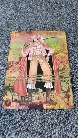 ART CARD = One Piece Gol D Roger Manga Alt Art Textured English Gold Luffy Zoro - Image 3