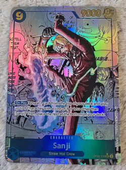 ART CARD ~ One Piece SANJI Manga Alt Art Textured ENGLISH ~ ART CARD luffy zoro - Image 1