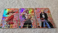 ART CARD ~ One Piece LUFFY ACE SABO Red Manga Set Textured ENGLISH ~ ART CARD - Image 4