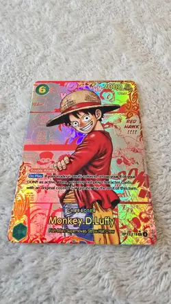 ART CARD One Piece Monkey D Luffy RED Manga Textured ENGLISH ~ misprint ART CARD - Image 4