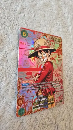 ART CARD One Piece Monkey D Luffy RED Manga Textured ENGLISH ~ misprint ART CARD - Image 5