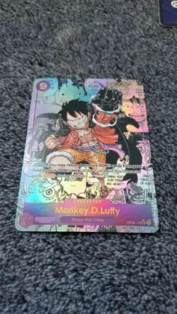ART CARD ~ One Piece Monkey D Luffy Emperors Manga Alt Art Textured ENGLISH 119 - Image 3