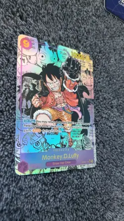 ART CARD ~ One Piece Monkey D Luffy Emperors Manga Alt Art Textured ENGLISH 119 - Image 4