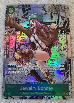 ART CARD ~ One Piece Jewelry Bonney Manga Alt Art Textured ENGLISH ~ Luffy - Image 1