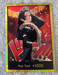 ART CARD One Piece Boa Hancock GOLD Don!! EB-03 Heroines Edition Don ENGLISH - Image 1