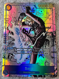 ART CARD ~ One Piece Sanji Manga Textured ENGLISH Zoro Nami Luffy ART MISPRINT - Image 1