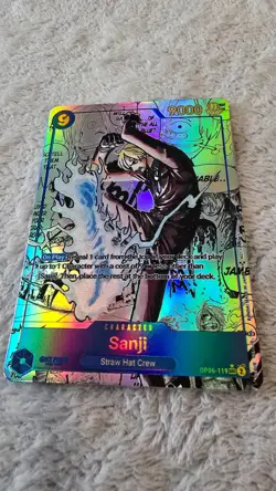 ART CARD ~ One Piece Sanji Manga Textured ENGLISH Zoro Nami Luffy ART MISPRINT - Image 4