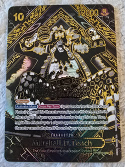 ART CARD ~ One Piece Marshall D Teach GOLD Textured ENGLISH ~ ART CARD manga - Image 1