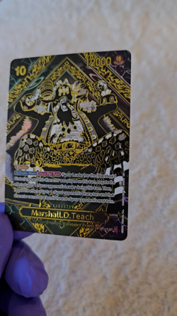 ART CARD ~ One Piece Marshall D Teach GOLD Textured ENGLISH ~ ART CARD manga - Image 2
