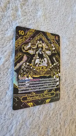ART CARD ~ One Piece Marshall D Teach GOLD Textured ENGLISH ~ ART CARD manga - Image 5