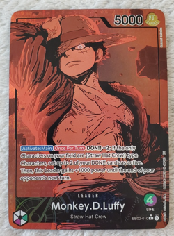 ART CARD = One Piece Monkey Luffy Leader Alt Art EB02 Textured ENGLISH ART CARD - Image 1
