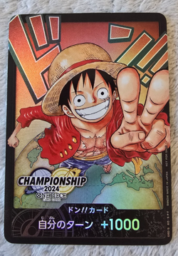 ART CARD ~ One Piece Luffy Don Championship 2024 Alt Art Textured Japanese DON!! - Image 1