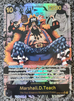 ART CARD = One Piece Marshall D Teach Manga Alt Art Textured English Luffy Zoro - Image 1
