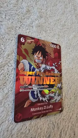 ART CARD ~ One Piece Super Pre Release Winner Monkey D Luffy English ~ ART CARD - Image 5