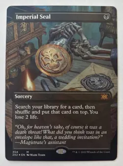 Imperial Seal Borderless Foil Double Masters 2022 Magic: The Gathering - Image 1