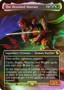 Foil The Destined Warrior (Borderless) [FINAL FANTASY] MTG - Image 1
