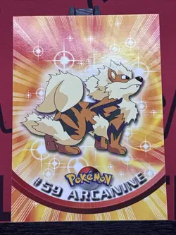 Arcanine #59 Topps Pokemon 2000 TV Animation Edition Non Holo Black Logo NM - Image 3