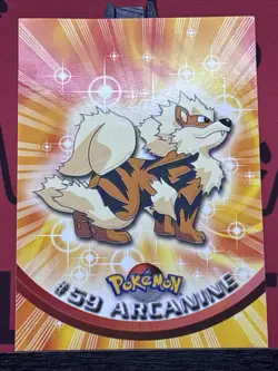 Arcanine #59 Topps Pokemon 2000 TV Animation Edition Non Holo Green Logo NM - Image 3