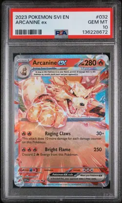 ARCANINE ex #32/198 - PSA 10 - Scarlet & Violet Holo Pokemon TCG - Image 2