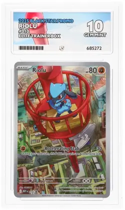 Pokemon TCG Riolu 010 Ace 10 Black Star Promo Mega Evolutions GEM MINT - Image 1
