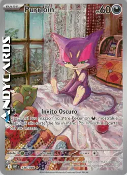 PURRLOIN 136/086 • Rara Gallery • Fuoco Bianco WHT POKEMON - Image 1