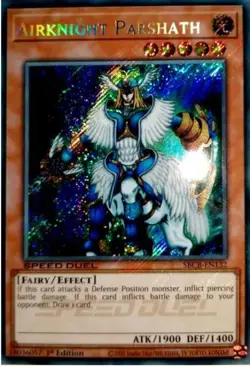 Yugioh! LP Airknight Parshath - SBCB-EN132 - Secret Rare - 1st Edition Lightly P - Image 1