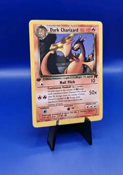 Dark Charizard 21/82 1st Edition Non Holo Rare Team Rocket Pokemon Card WOTC NM - Image 2