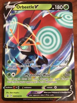 Pokemon TCG SWSH078 - Orbeetle V Black Star Promo Card - PACK FRESH With Sleeve - Image 1