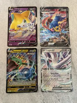 Pokemon TCG Jumbo Oversized Card Lot of 4 Promo Cards - Lugia, Rayquaza, Jirachi - Image 1