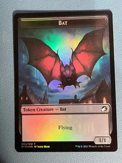 MTG Spirit (002) // Bat (004) Double-sided Token Foil Innistrad MID NM - Image 2