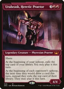 x1 Urabrask, Heretic Praetor (Showcase) Streets of New Capenna Regular MTG edh - Image 1