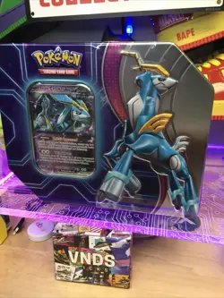 Pokemon TCG Paradox Destinies Tin Iron Crown EX 5 packs New Factory Sealed - Image 1