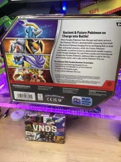 Pokemon TCG Paradox Destinies Tin Iron Crown EX 5 packs New Factory Sealed - Image 2