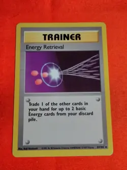 Pokemon TCG Energy Retrieval Base Set 81/102 Regular Unlimited - Unplayed Mint+ - Image 1