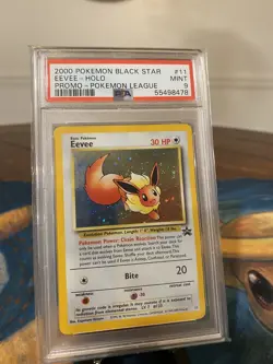 2000 Pokemon Black Star Promo Eevee Holo #11 PSA 9 Mint - Image 1